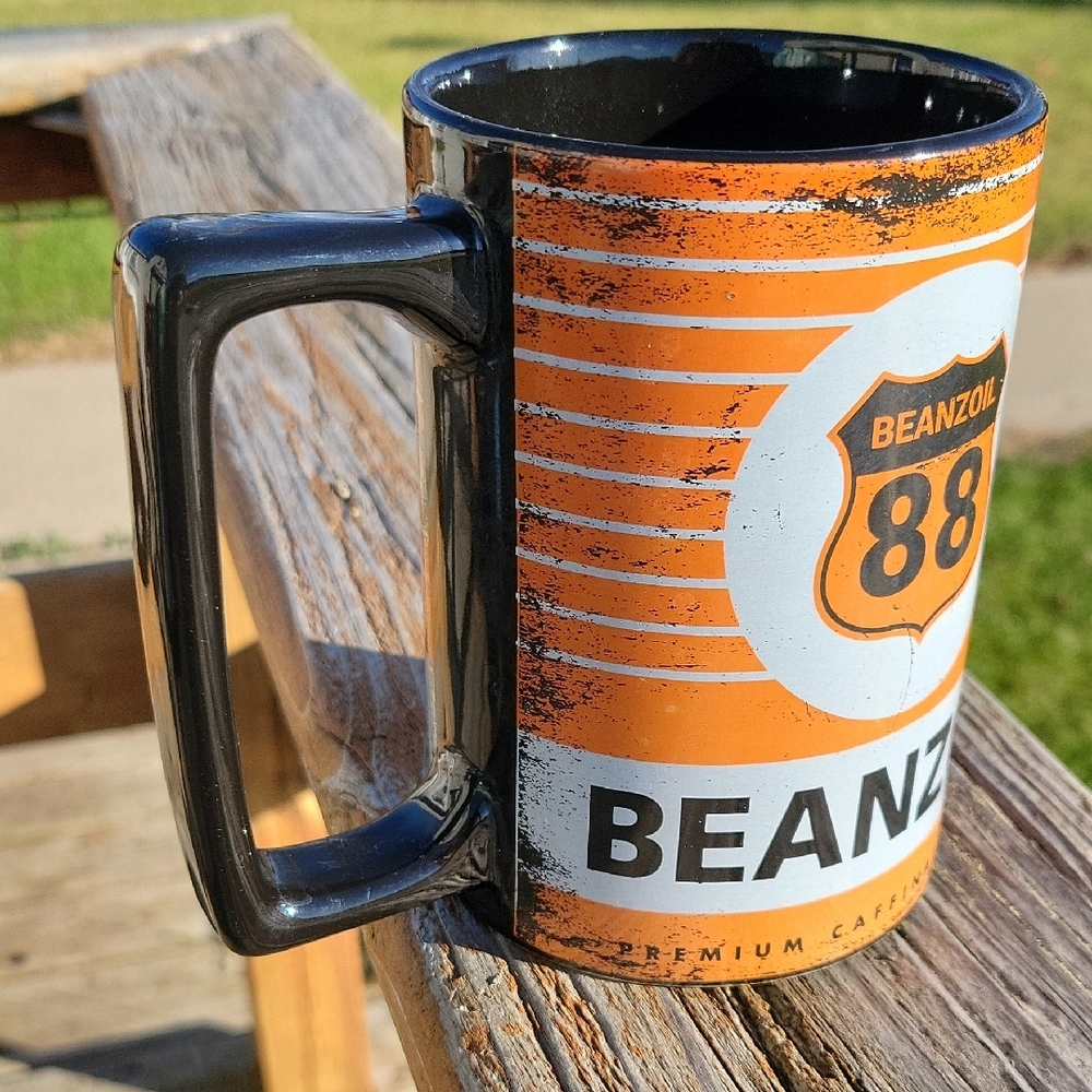 Mannys Garage Beanzoil Orange and Black Coffee Mug - Picture 14 of 16